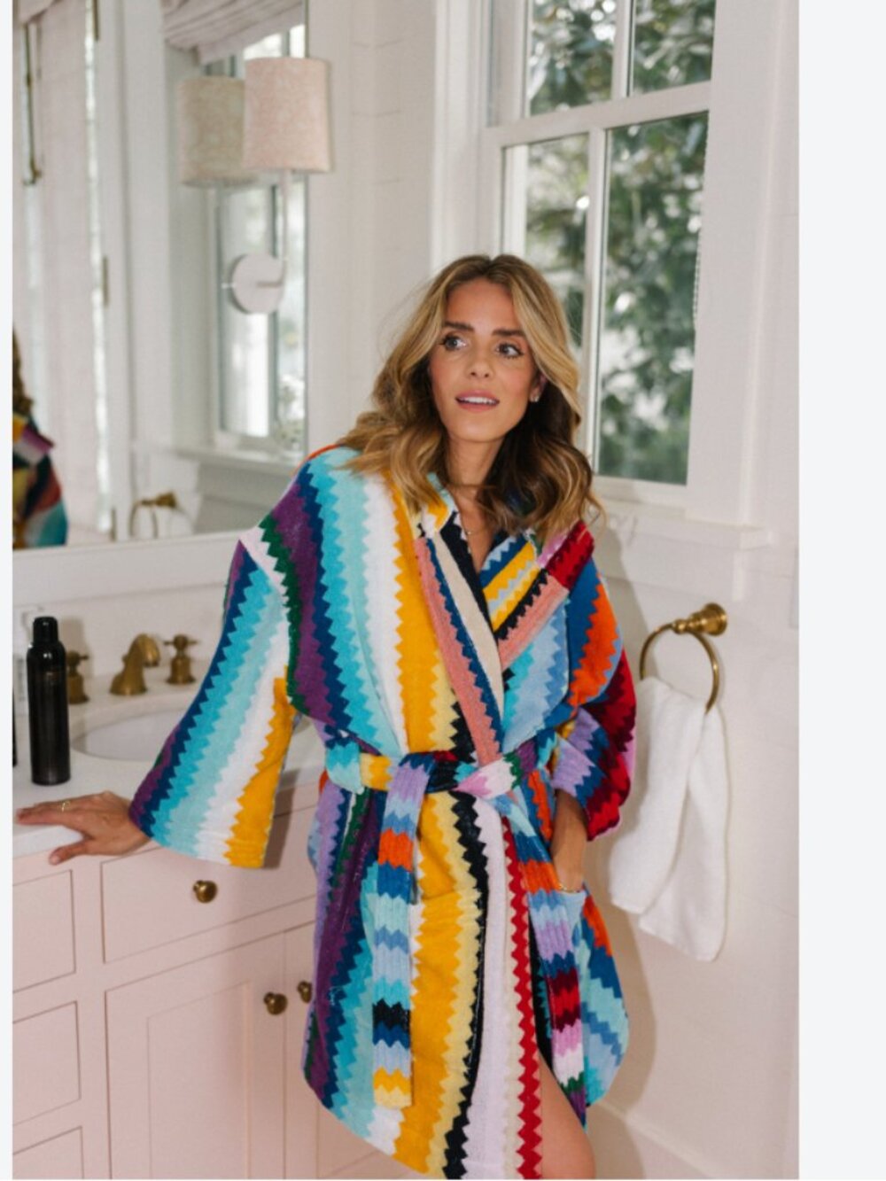 Missoni Multicolor Zigzag Hooded Terry Hooded Robe Short Medium - Picture 2 of 11